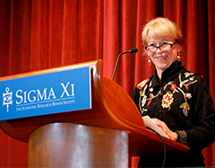 Geri Richmond at Podium 