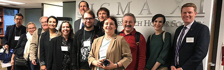 Group photo of Sigma Xi Staff and Russian Delegation 